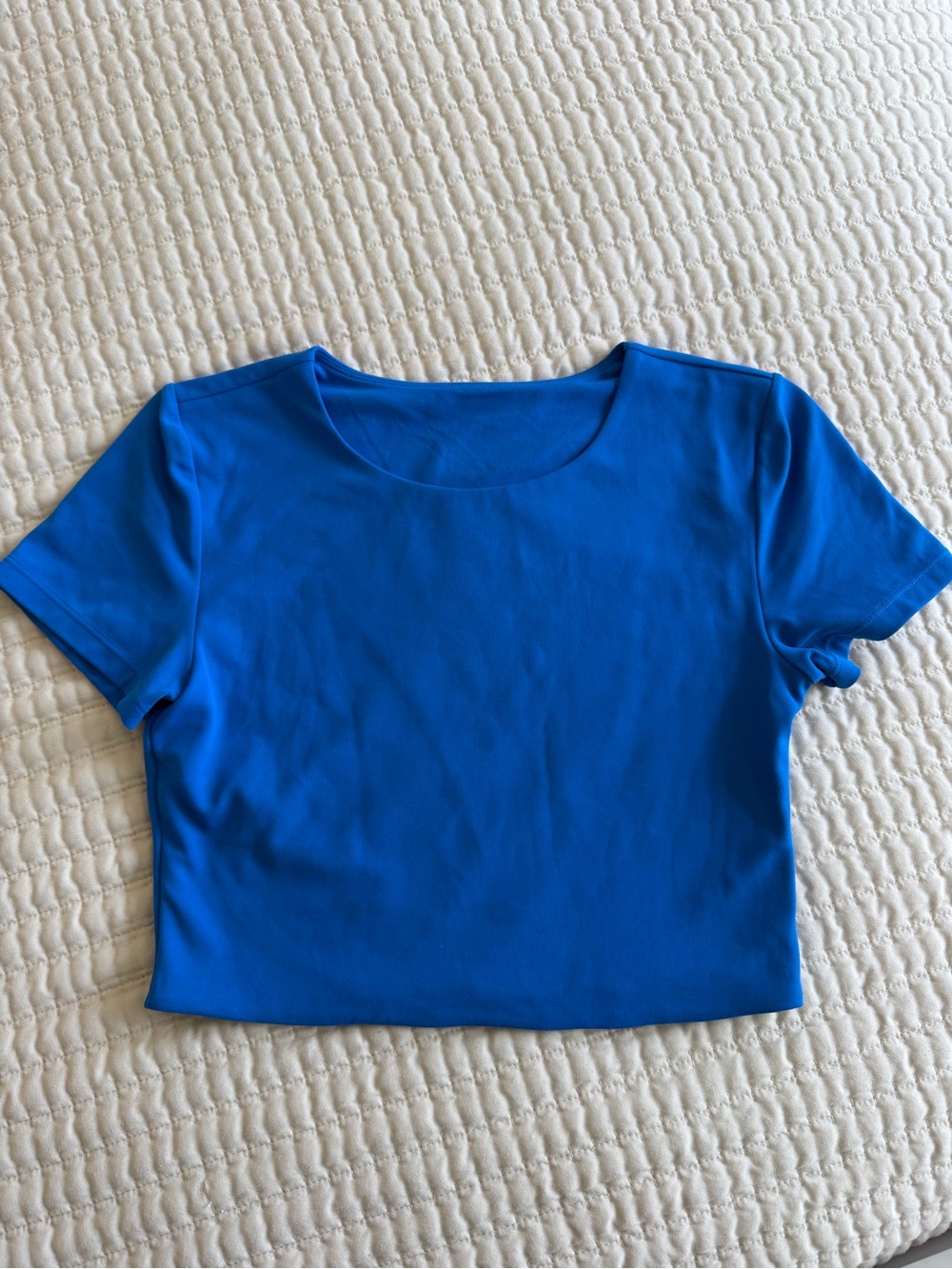 CRZ Yoga Scoop Neck Crop Top - Blue
